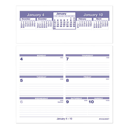 Flip-a-week Desk Calendar Refill, 7 X 6, White Sheets, 12-month (jan To Dec): 2026 Flip-a-week Desk Calendar Refill, 7 X 6, White Sheets, 12-month (jan To Dec): 2026