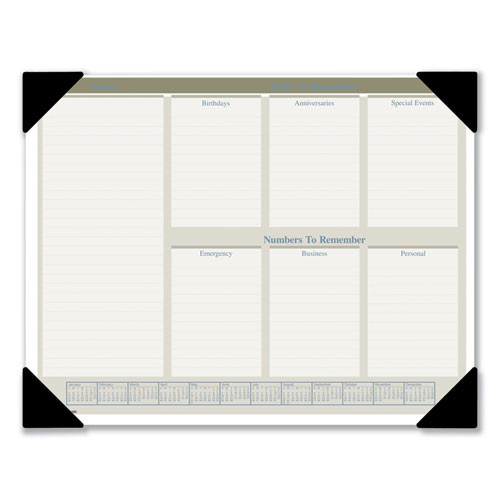 Executive Monthly Desk Pad Calendar, 22 X 17, White Sheets, Black Corners, 12-month (jan To Dec): 2026 Executive Monthly Desk Pad Calendar, 22 X 17, White Sheets, Black Corners, 12-month (jan To Dec): 2026