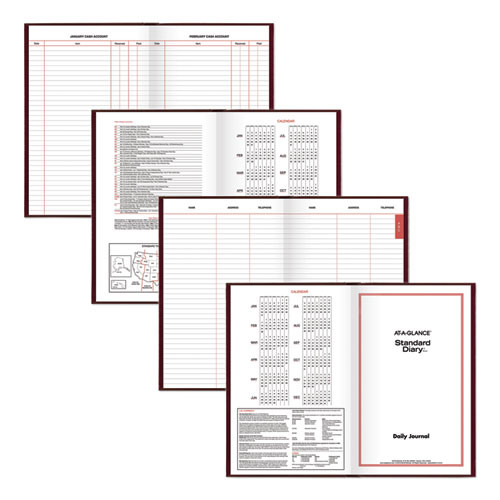 Standard Diary Daily Diary, 2026 Edition, Wide/legal Rule, Red Cover, (200) 12 X 7.75 Sheets Standard Diary Daily Diary, 2026 Edition, Wide/legal Rule, Red Cover, (200) 12 X 7.75 Sheets