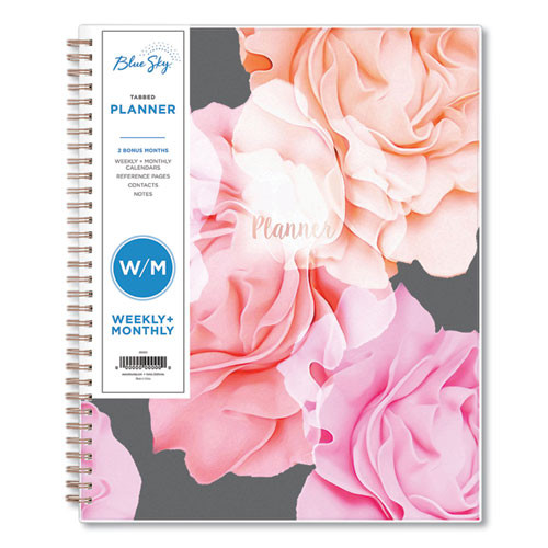 Joselyn Weekly/monthly Planner, Floral Artwork, 11 X 8.5, Pink/peach/black Cover, 12-month (jan To Dec): 2025 Joselyn Weekly/monthly Planner, Floral Artwork, 11 X 8.5, Pink/peach/black Cover, 12-month (jan To Dec): 2025