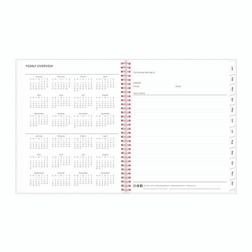 Joselyn Weekly/monthly Planner, Floral Artwork, 11 X 8.5, Pink/peach/black Cover, 12-month (jan To Dec): 2025 Joselyn Weekly/monthly Planner, Floral Artwork, 11 X 8.5, Pink/peach/black Cover, 12-month (jan To Dec): 2025
