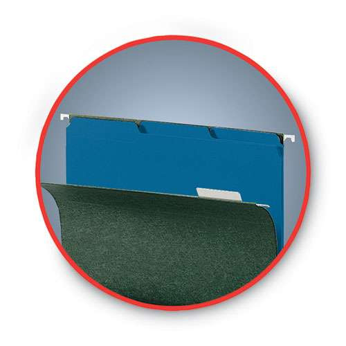 Interior File Folders, 1/3-cut Tabs: Assorted, Letter Size, 0.75" Expansion, Sky Blue, 100/box