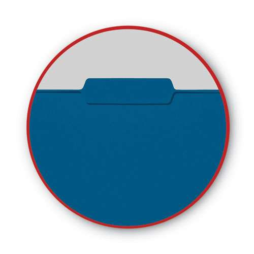 Interior File Folders, 1/3-cut Tabs: Assorted, Letter Size, 0.75" Expansion, Sky Blue, 100/box