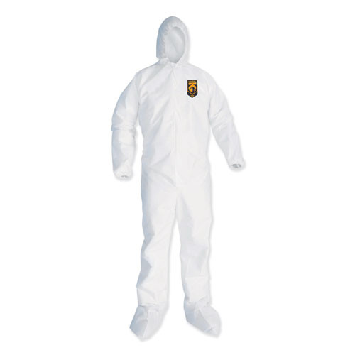 A35 Liquid And Particle Protection Coveralls, Zipper Front, Hooded, Elastic Wrists And Ankles, 2x-large, White, 25/carton A35 Liquid And Particle Protection Coveralls, Zipper Front, Hooded, Elastic Wrists And Ankles, 2x-large, White, 25/carton