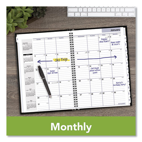 Dayminder Hard-cover Monthly Planner, Ruled Blocks, 11.78 X 5, Black Cover, 14-month (dec To Jan): 2022 To 2024 Dayminder Hard-cover Monthly Planner, Ruled Blocks, 11.78 X 5, Black Cover, 14-month (dec To Jan): 2022 To 2024