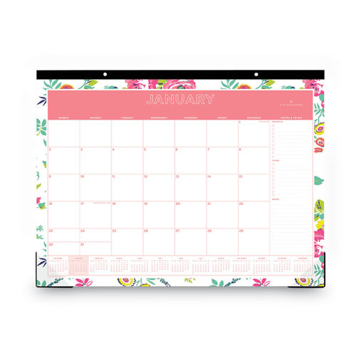 Day Designer Peyton Desk Pad Calendar, Floral Artwork, 22 X 17, Black Binding, Clear Corners, 12-month (jan To Dec): 2025 Day Designer Peyton Desk Pad Calendar, Floral Artwork, 22 X 17, Black Binding, Clear Corners, 12-month (jan To Dec): 2025