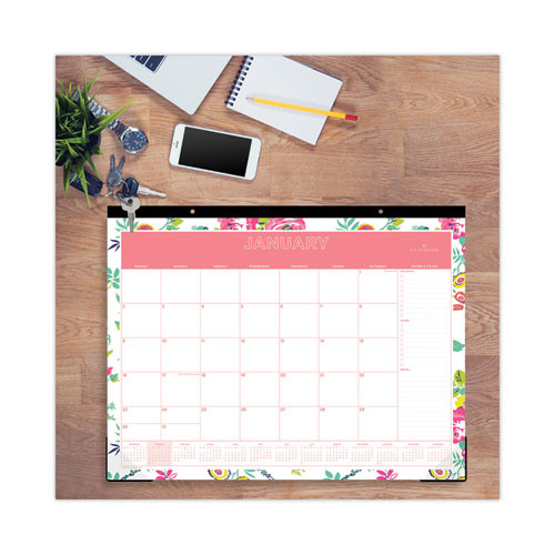 Day Designer Peyton Desk Pad Calendar, Floral Artwork, 22 X 17, Black Binding, Clear Corners, 12-month (jan To Dec): 2025 Day Designer Peyton Desk Pad Calendar, Floral Artwork, 22 X 17, Black Binding, Clear Corners, 12-month (jan To Dec): 2025