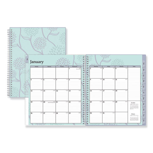Rue Du Flore Monthly Planner, Floral Artwork, 10 X 8, Jade/lavender Cover, 12-month (jan To Dec): 2025 Rue Du Flore Monthly Planner, Floral Artwork, 10 X 8, Jade/lavender Cover, 12-month (jan To Dec): 2025