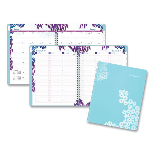 Wild Washes Weekly/monthly Planner, Flora And Fauna Artwork, 11 X 8.5, Blue Cover, 13-month: Jan 2025 To Jan 2026 Wild Washes Weekly/monthly Planner, Flora And Fauna Artwork, 11 X 8.5, Blue Cover, 13-month: Jan 2025 To Jan 2026