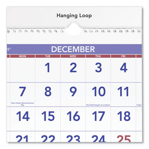 Deluxe Three-month Reference Wall Calendar, Vertical Orientation, 12 X 27, White Sheets, 14-month: Dec 2025 To Jan 2027 Deluxe Three-month Reference Wall Calendar, Vertical Orientation, 12 X 27, White Sheets, 14-month: Dec 2025 To Jan 2027