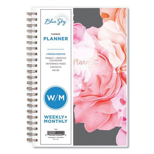 Joselyn Weekly/monthly Planner, Floral Artwork, 8 X 5, Pink/peach/black Cover, 12-month (jan To Dec): 2025 Joselyn Weekly/monthly Planner, Floral Artwork, 8 X 5, Pink/peach/black Cover, 12-month (jan To Dec): 2025