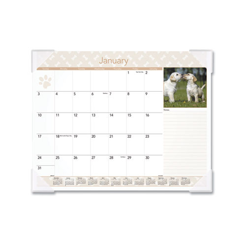 Puppies Monthly Desk Pad Calendar, Puppies Photography, 22 X 17, White Sheets, Clear Corners, 12-month (jan To Dec): 2026 Puppies Monthly Desk Pad Calendar, Puppies Photography, 22 X 17, White Sheets, Clear Corners, 12-month (jan To Dec): 2026