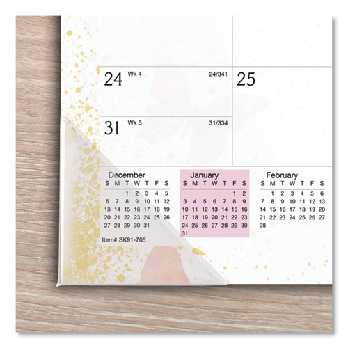 Watercolors Monthly Desk Pad Calendar, Butterfly Artwork, 17.75 X 11, White Sheets, Purple Binding, 12-month (jan-dec): 2026 Watercolors Monthly Desk Pad Calendar, Butterfly Artwork, 17.75 X 11, White Sheets, Purple Binding, 12-month (jan-dec): 2026