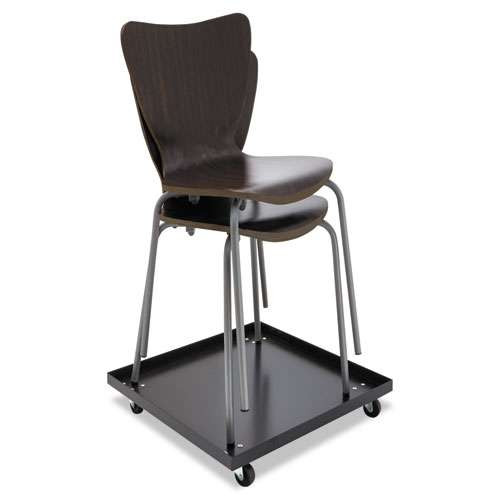 Stacking Chair Dolly, 22.44w X 22.44d X 3.93h, Black Stacking Chair Dolly, 22.44w X 22.44d X 3.93h, Black