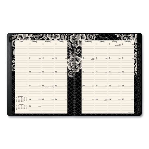 Lacey Weekly Block Format Professional Appointment Book, Lacey Artwork, 11 X 8.5, Black/white, 13-month: Jan 2025 To Jan 2026 Lacey Weekly Block Format Professional Appointment Book, Lacey Artwork, 11 X 8.5, Black/white, 13-month: Jan 2025 To Jan 2026