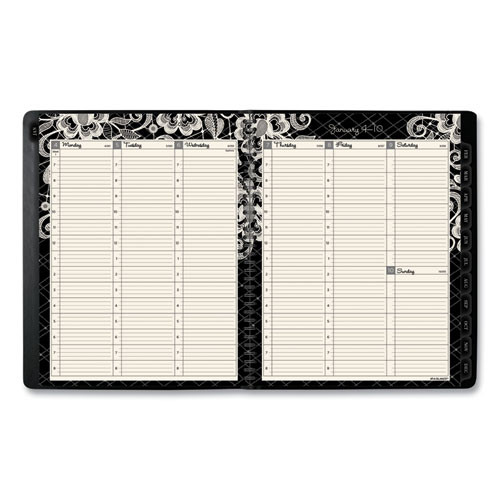 Lacey Weekly Block Format Professional Appointment Book, Lacey Artwork, 11 X 8.5, Black/white, 13-month: Jan 2025 To Jan 2026 Lacey Weekly Block Format Professional Appointment Book, Lacey Artwork, 11 X 8.5, Black/white, 13-month: Jan 2025 To Jan 2026