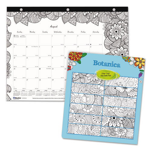 Monthly Desk Pad Calendar, Monthly Coloring Artwork, 17.75 X 10.88, Black Binding, Clear Corners, 12-month (jan To Dec): 2026 Monthly Desk Pad Calendar, Monthly Coloring Artwork, 17.75 X 10.88, Black Binding, Clear Corners, 12-month (jan To Dec): 2026