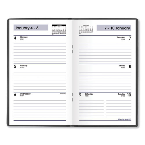 Dayminder Weekly Pocket Planner, 6 X 3.5, Black Cover, 12-month (jan To Dec): 2025 Dayminder Weekly Pocket Planner, 6 X 3.5, Black Cover, 12-month (jan To Dec): 2025