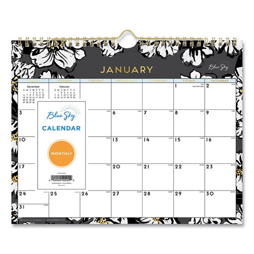 Baccara Dark Wall Calendar, Floral Artwork, 11 X 8.75, White/black/gold Sheets, 12-month (jan To Dec): 2025 Baccara Dark Wall Calendar, Floral Artwork, 11 X 8.75, White/black/gold Sheets, 12-month (jan To Dec): 2025