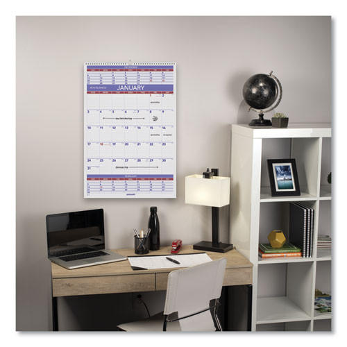 Three-month Wall Calendar, 15.5 X 22.75, White Sheets, 12-month (jan To Dec): 2025 Three-month Wall Calendar, 15.5 X 22.75, White Sheets, 12-month (jan To Dec): 2025