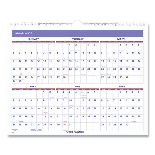 Monthly Wall Calendar, 15 X 12, White/red/blue Sheets, 12-month (jan To Dec): 2025 Monthly Wall Calendar, 15 X 12, White/red/blue Sheets, 12-month (jan To Dec): 2025