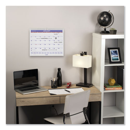 Monthly Wall Calendar, 15 X 12, White/red/blue Sheets, 12-month (jan To Dec): 2025 Monthly Wall Calendar, 15 X 12, White/red/blue Sheets, 12-month (jan To Dec): 2025