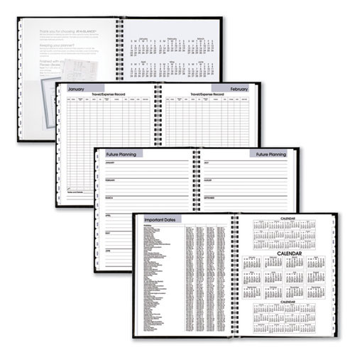 Dayminder Hard-cover Monthly Planner With Memo Section, Unruled Blocks, 8.5 X 7, Black Cover, 12-month (jan To Dec): 2025 Dayminder Hard-cover Monthly Planner With Memo Section, Unruled Blocks, 8.5 X 7, Black Cover, 12-month (jan To Dec): 2025