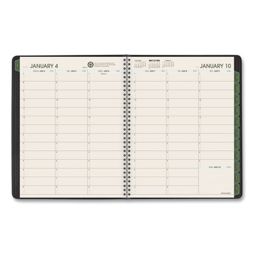 Recycled Weekly Vertical-column Format Appointment Book, 8.75 X 7, Black Cover, 12-month (jan To Dec): 2025 Recycled Weekly Vertical-column Format Appointment Book, 8.75 X 7, Black Cover, 12-month (jan To Dec): 2025