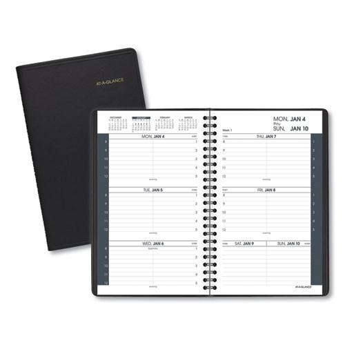 Weekly Vertical-column Appointment Book Ruled For Hourly Appointments, 8.75 X 7, Black Cover, 13-month: Jan 2025 To Jan 2026 Weekly Vertical-column Appointment Book Ruled For Hourly Appointments, 8.75 X 7, Black Cover, 13-month: Jan 2025 To Jan 2026