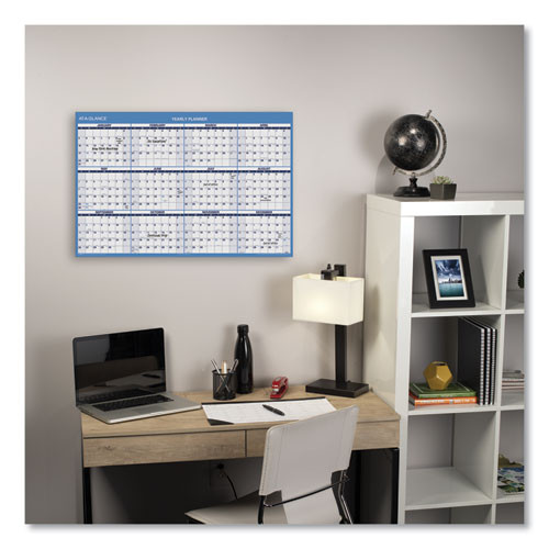 Horizontal Reversible/erasable Wall Planner, 48 X 32, White/blue Sheets, 12-month (jan To Dec): 2025 Horizontal Reversible/erasable Wall Planner, 48 X 32, White/blue Sheets, 12-month (jan To Dec): 2025