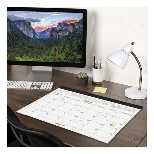 Two-color Desk Pad, 22 X 17, White Sheets, Black Binding, Clear Corners, 12-month (jan To Dec): 2025 Two-color Desk Pad, 22 X 17, White Sheets, Black Binding, Clear Corners, 12-month (jan To Dec): 2025