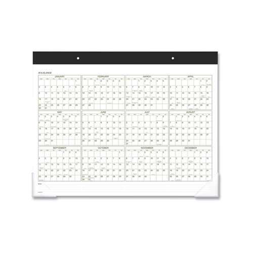 Two-color Desk Pad, 22 X 17, White Sheets, Black Binding, Clear Corners, 12-month (jan To Dec): 2025 Two-color Desk Pad, 22 X 17, White Sheets, Black Binding, Clear Corners, 12-month (jan To Dec): 2025