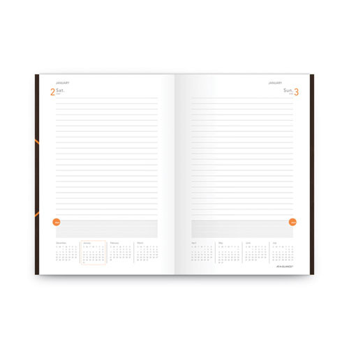 One-day-per-page Planning Notebook, 9 X 6, Dark Brown/orange Cover, 12-month (jan To Dec): 2025 One-day-per-page Planning Notebook, 9 X 6, Dark Brown/orange Cover, 12-month (jan To Dec): 2025