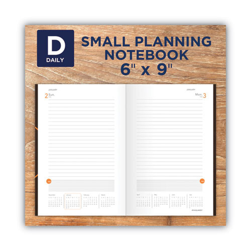 One-day-per-page Planning Notebook, 9 X 6, Dark Brown/orange Cover, 12-month (jan To Dec): 2025 One-day-per-page Planning Notebook, 9 X 6, Dark Brown/orange Cover, 12-month (jan To Dec): 2025