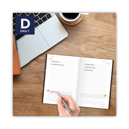 One-day-per-page Planning Notebook, 9 X 6, Dark Brown/orange Cover, 12-month (jan To Dec): 2025 One-day-per-page Planning Notebook, 9 X 6, Dark Brown/orange Cover, 12-month (jan To Dec): 2025