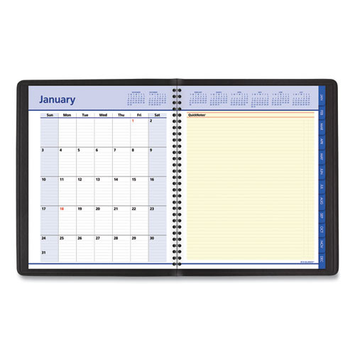 Quicknotes Weekly Block Format Appointment Book, 10 X 8, Black Cover, 12-month (jan To Dec): 2025 Quicknotes Weekly Block Format Appointment Book, 10 X 8, Black Cover, 12-month (jan To Dec): 2025