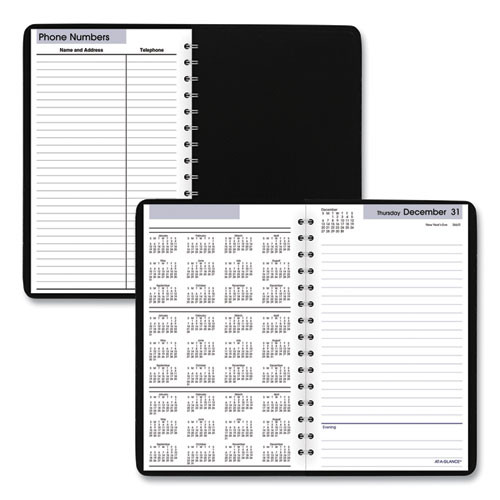 Dayminder Daily Appointment Book, 8 X 5, Black Cover, 12-month (jan To Dec): 2023 Dayminder Daily Appointment Book, 8 X 5, Black Cover, 12-month (jan To Dec): 2023