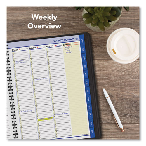 Quicknotes Weekly Vertical-column Format Appointment Book, 11 X 8.25, Black Cover, 12-month (jan To Dec): 2025 Quicknotes Weekly Vertical-column Format Appointment Book, 11 X 8.25, Black Cover, 12-month (jan To Dec): 2025