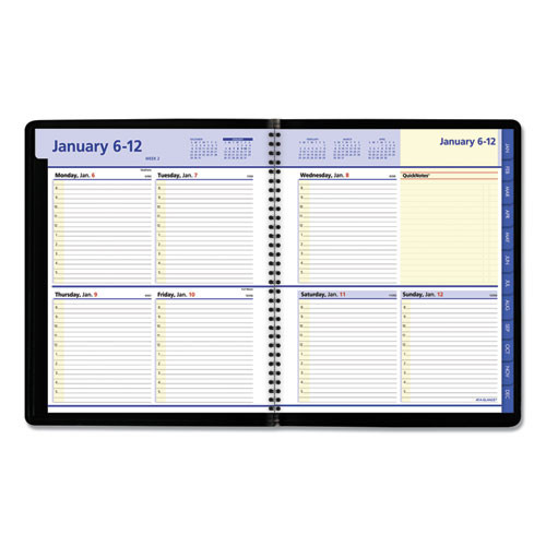 Quicknotes Weekly Vertical-column Format Appointment Book, 11 X 8.25, Black Cover, 12-month (jan To Dec): 2025 Quicknotes Weekly Vertical-column Format Appointment Book, 11 X 8.25, Black Cover, 12-month (jan To Dec): 2025