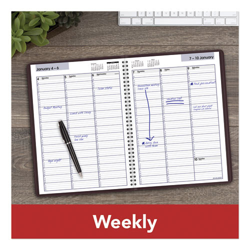 Dayminder Weekly Appointment Book, Vertical-column Format, 11 X 8, Burgundy Cover, 12-month (jan To Dec): 2025 Dayminder Weekly Appointment Book, Vertical-column Format, 11 X 8, Burgundy Cover, 12-month (jan To Dec): 2025