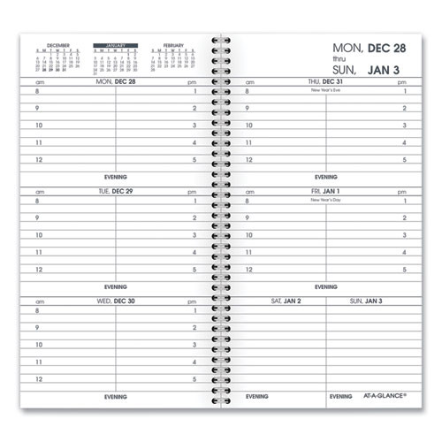 Weekly Appointment Book Refill Hourly Ruled, 6.25 X 3.25, White Sheets, 12-month (jan To Dec): 2025 Weekly Appointment Book Refill Hourly Ruled, 6.25 X 3.25, White Sheets, 12-month (jan To Dec): 2025