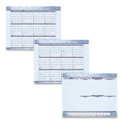 Slate Blue Desk Pad, 22 X 17, Blue Sheets, Clear Corners, 12-month (jan To Dec): 2025 Slate Blue Desk Pad, 22 X 17, Blue Sheets, Clear Corners, 12-month (jan To Dec): 2025