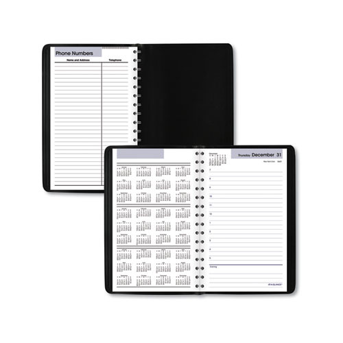 Dayminder Daily Appointment Book, 8 X 5, Black Cover, 12-month (jan To Dec): 2025 Dayminder Daily Appointment Book, 8 X 5, Black Cover, 12-month (jan To Dec): 2025