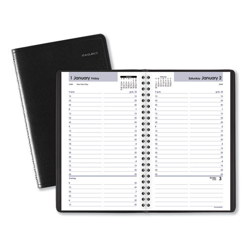 Dayminder Daily Appointment Book, 8 X 5, Black Cover, 12-month (jan To Dec): 2025 Dayminder Daily Appointment Book, 8 X 5, Black Cover, 12-month (jan To Dec): 2025