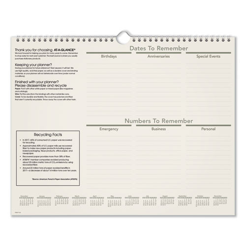 Recycled Wall Calendar, Unruled Blocks, 15 X 12, Sand/green Sheets, 12-month (jan To Dec): 2026 Recycled Wall Calendar, Unruled Blocks, 15 X 12, Sand/green Sheets, 12-month (jan To Dec): 2026
