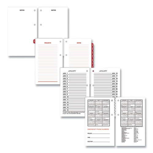 Two-color Desk Calendar Refill, 3.5 X 6, White Sheets, 12-month (jan To Dec): 2025 Two-color Desk Calendar Refill, 3.5 X 6, White Sheets, 12-month (jan To Dec): 2025