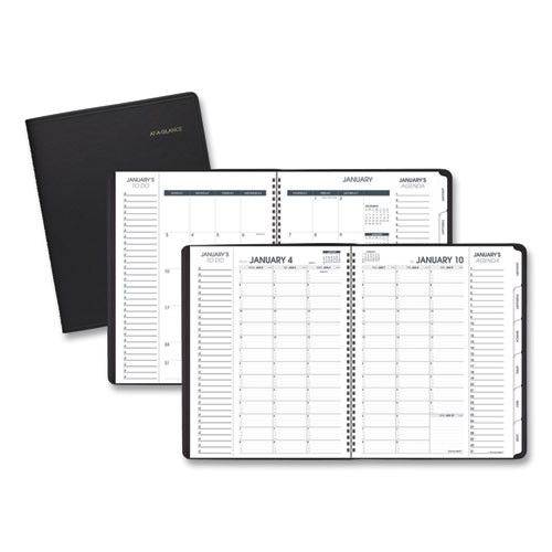 Triple View Weekly Vertical-column Format Appointment Book, 11 X 8.25, Black Cover, 12-month (jan To Dec): 2025 Triple View Weekly Vertical-column Format Appointment Book, 11 X 8.25, Black Cover, 12-month (jan To Dec): 2025