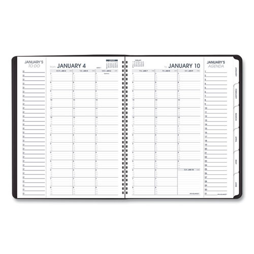 Triple View Weekly Vertical-column Format Appointment Book, 11 X 8.25, Black Cover, 12-month (jan To Dec): 2025 Triple View Weekly Vertical-column Format Appointment Book, 11 X 8.25, Black Cover, 12-month (jan To Dec): 2025