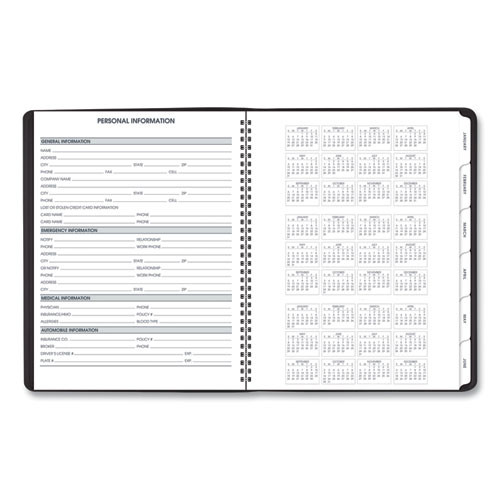 Triple View Weekly Vertical-column Format Appointment Book, 11 X 8.25, Black Cover, 12-month (jan To Dec): 2025 Triple View Weekly Vertical-column Format Appointment Book, 11 X 8.25, Black Cover, 12-month (jan To Dec): 2025