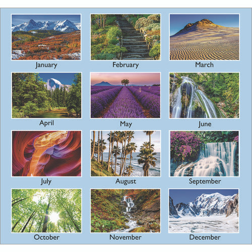 Scenic Monthly Wall Calendar, Landscape Photography, 15.5 X 22.75, White/multicolor Sheets, 12-month (jan-dec): 2026 Scenic Monthly Wall Calendar, Landscape Photography, 15.5 X 22.75, White/multicolor Sheets, 12-month (jan-dec): 2026